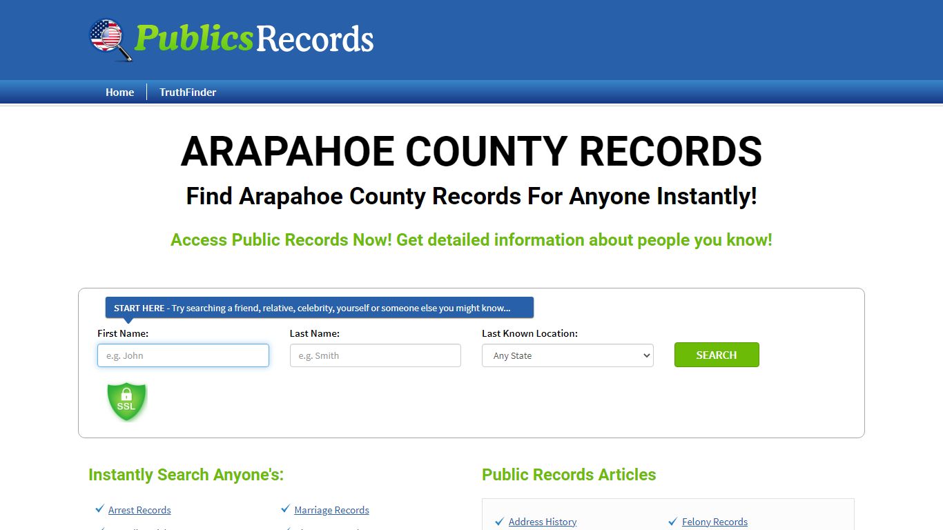 Find Arapahoe County Records For Anyone